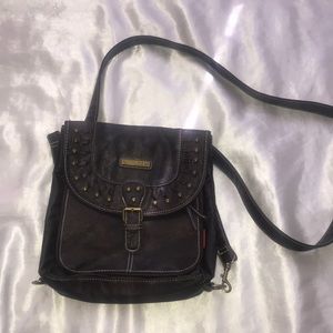 Cross body leather bag